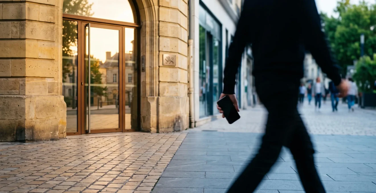 Silhouette symbolisant l'équilibre entre le conseil humain en agence et la flexibilité d'une banque digitale