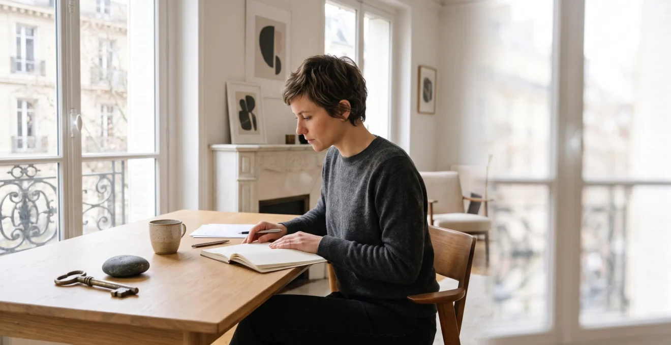 Freelance travaillant a son bureau, symbolisant le choix entre banque traditionnelle et banque en ligne pour son activite professionnelle
